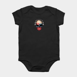 Dark Skull Deejay with Slovakian Flag Baby Bodysuit